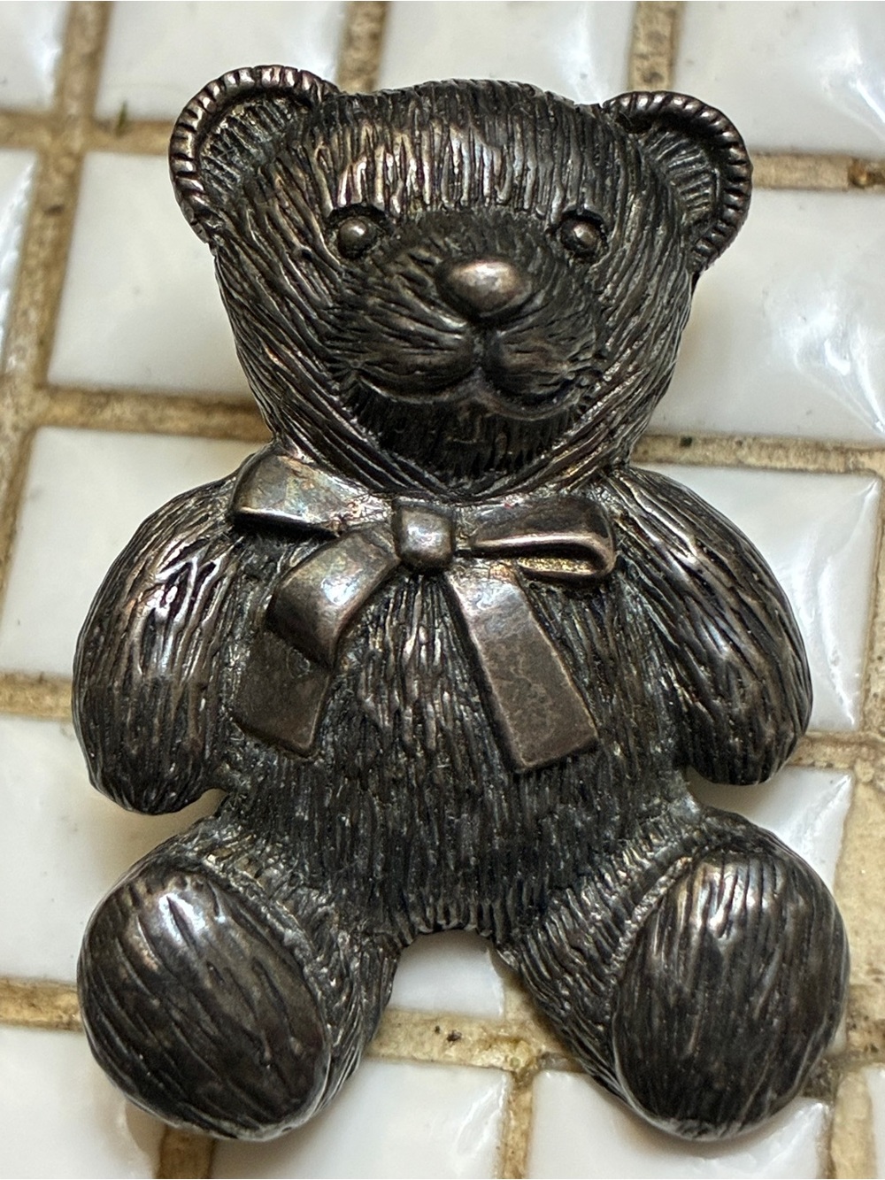Vintage Sterling Silver 925 Bear Pendant/Brooch
